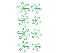 Juego de 8 marcos plegables reutilizables para jardinería, ofrecen apoyo y organización para el desarrollo saludable del tallo de las plantas (verde)