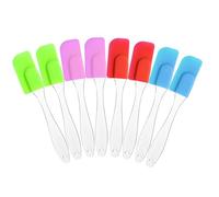 Juego de 8 mini espátulas de silicona - Utensilios de cocina resistentes al calor para hornear/cocinar, crema antiadherente para tartas y raspador de mantequilla con mango ergonómico (sin BPA, apto