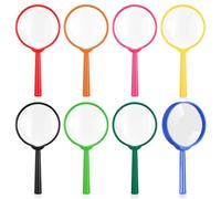 Juego de 8 mini lupas multicolores para niños, accesorios de juego de rol de detective, juguete de investigación al aire libre, ideal para observación de insectos y lectura