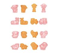 Juego de 8 moldes de galletas para hornear, moldes para repostería, forma de animal de granja, cortador de galletas, herramienta pequeña para hacer galletas