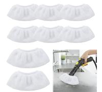 Juego de 8 Paños de Microfibra para Kärcher Easyfix SC1 SC2 SC3 SC4 SC5 SC7 Fundas Reutilizables para Fregasuelos Microfibra Vaporeta Accesorios (Blanco)