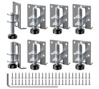 Juego de 8 patas ajustables para muebles, 55/102 mm, patas de nivelación de muebles pesados, patas ajustables en altura para muebles con 48 tornillos pequeños y 1 llave Allen para armarios
