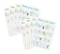 Juego de 8 pegatinas de estudio bíblico de seguimiento de libros de la Biblia para adultos y niños, ayuda a la lectura, estudios, notas, planificadores, ideal para organización espiritual