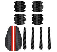 Juego de 8 pegatinas protectoras para manijas de puerta de coche, 2 protectores de lluvia para espejos retrovisores, pegatinas para manija de puerta exterior, protección antiarañazos para