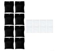 Juego de 8 pesas para cortinas al aire libre, bolsas de arena de lona con clips de metal, aptas para exteriores, cortinas, manteles, banderas, resistentes a la intemperie, 15 onzas (8 piezas)