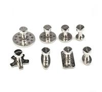 Juego de 8 pestañas extractoras de pegamento de aluminio con kit de herramientas automáticas de 8 piezas y ventosa para reparación de abolladuras de coche, adecuado para varios tipos de vehículos