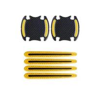 Juego de 8 piezas de cinta adhesiva reflectante para coche, reflector, defensa, parachoques, manija de puerta, cubierta de cuenco, accesorios exteriores de coche