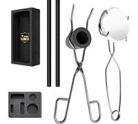 Juego de 8 piezas de fundición con quemador, incluye alicates, 2 varillas agitadoras de crisol de grafito, molde de grafito 5 en 1, barra de grafito, crisol de cuarzo, grafito cilíndrico