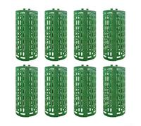 Juego de 8 piezas para protección para plantas y árboles con diseño transpirable para evitar la acumulación de humedad y apoyar un crecimiento saludable al aire libre (verde oscuro)