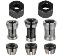 Juego de 8 pinzas de sujeción para Einhell Katsu Bosch Dewalt, 6 adaptadores de abrazadera (6 mm, 6,35 mm, 8 mm) + 2 tuercas para máquina de grabado