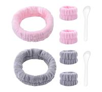 Juego de 8 pulseras elásticas suaves para el cabello para lavado de cara, juego de bandas para el cabello para lavado de cara, para el cuidado de la ducha y el cuidado de la piel
