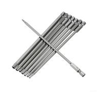 Juego de 8 puntas hexagonales magnéticas de 1/4 pulgadas para destornillador Torx de 150 mm extra largas para herramientas manuales de conductores, T8 para T15 para T20 para T25 T27 para T30 T40 de
