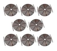 Juego de 8 rejillas protectoras para macetas, plástico, color marrón, protección para macetas, diámetro de 30 cm, protección para mascotas, niños y plantas