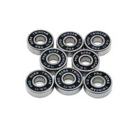 Juego De 8 Rodamientos Bolas for Miniatura 608RS ILQ-11 for Sello Negro ABEC-9 For Patineta Y Scooter 608 2RS(608RS ILQ-11 Orange)