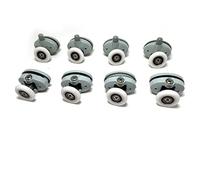 Smooth Juego de 8 rodamientos para mampara de ducha, corredizas, ruedas de 23 mm de diámetro, Roller diameter 23mm, Blanco