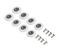 Juego de 8 rodillos de repuesto para puerta de ducha, ajustables y fáciles de deslizar, tamaños de 19 mm, 23 mm, 25 mm (25 mm)