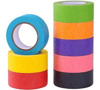 Juego de 8 rollos de cinta adhesiva de colores para manualidades, codificación de color, decoración, suministros de arte divertido para niños, cinta adhesiva de color, washi tape