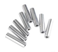 Juego de 8 separadores de aluminio de 40 mm para nema23 macizo 6061, manguito distanciador de 40 mm, plateado, espaciadores de 40 mm, para máquinas CNC y robotica, espaciador de aluminio, 40 mm de