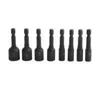 Juego de 8 soportes métricos de tornillo que van desde 4 mm hasta 16 mm con unidad cuadrada con almohadilla de abrazadera y vástago hexagonal de 1/4 pulgadas para perforación segura en tareas de