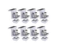 Juego de 8 soportes para módulos solares, soporte ajustable, abrazadera de extremo, montaje de módulo solar