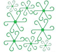 Juego de 8 soportes para tallos de plantas con 4 tamaños para un uso duradero y reutilizable para apoyar tallos de plantas y promover un crecimiento y estabilidad óptimos (juego verde)