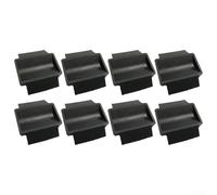 Juego de 8 tapones de rueda antideslizantes eficaces para seguridad de muebles (negro)