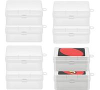 Juego de 8 tarjetas para tarjetas clásicas, puede contener 108 tarjetas compatibles con Classic UNO Deck, etc. 10 x 6 x 4 cm (sin tarjetas)