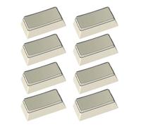 Juego de 8 teclados mecánicos PBT en blanco, 2 Us, altura original, no impresa, para interruptores MX