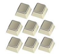 Juego de 8 teclas en blanco de altura original para teclados mecánicos con policarbonato duradero en color clásico