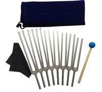 Juego De 8 Tenedores De Afinación De Chakras, For Terapia De Sonido Curativa, Con Paño De Martillo Y Bolsa, For Budistas Yoga Teacher Sound Healer