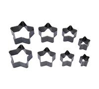Juego de 8 troqueles perforadores de cuero en forma de pentagrama, troquel hueco de acero de alto carbono, herramienta de perforación de precisión para cuero, ideal para