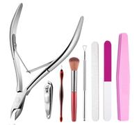 Juego de 8 uñas encarnadas,Corta Cuticulas Profesional, Alicate Cuticulas, Alicates Cuticulas Profesional, Alicates Cuticulas Adecuado Para EliminacióN De CutíCulas De UñAs De Manos Y Pies