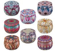 Juego de 8 velas perfumadas de regalo de soja natural pura lata lata cera aromaterapia velas mujeres día de la madre cumpleaños Navidad decoración