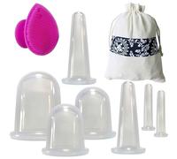 Juego de 8 ventosas de silicona. Utilizadas para ventosas anticelulíticas, ventosas para el cuidado corporal, ventosas faciales, ventosas oculares, se pueden utilizar para la desintoxicación linfática
