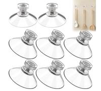 Juego de 8 ventosas roscadas con ventosas de tornillo roscado, ventosas fijas de 25 mm para ventanas, mesas de vidrio, baños, automóviles y cortinas aisladas para vehículos recreativos