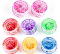 Juego de 8 yoyos iluminados, colección de yoyos LED sensible, yoyos multicolor de 8 piezas para desarrollo de habilidades, entretenimiento de fiesta y actividades de alivio del estrés