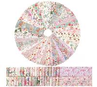 Juego de 80/100 tiras de tela de algodón con estampado floral de Jelly Roll para acolchar y coser, rollo de patchwork para manualidades, mantas, alfombras