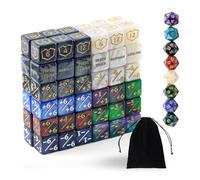 Juego de 80 contadores de dados MTG, contador de palabras clave de capacidad a granel -1/+1, contador de vida con dados D20 y bolsa para MTG, TCG, tarjetas, accesorios para juegos