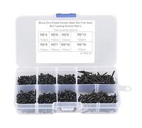 Juego de 800 tornillos avellanados de acero al carbono con cabeza cruzada M2, color negro