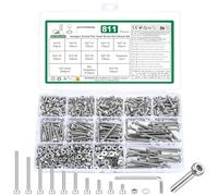 Juego de 811 tornillos M3, tornillos cilíndricos, tuercas, tornillos hexagonales con tuercas, juego de tornillos roscados con hexágono interior, DIN912
