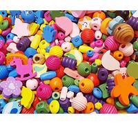 Juego de 85 Cuentas de Madera, Diseño Mixto y Colores para Enhebrar, Manualidades