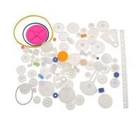 Juego de 85 piezas de engranajes de gusano de doble corona con eje de plástico surtido