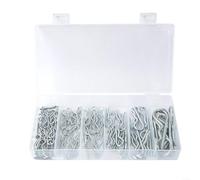 Juego de 85 pines galvanizados tipo R con caja de almacenamiento, varios tamaños para cortacésped, equipos eléctricos, camiones y motores pequeños