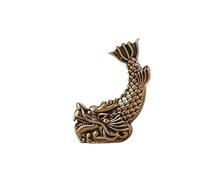 Juego de 9 adornos de cobre Dragon Offspring, estatuas Feng Shui de latón macizo