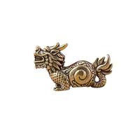 Juego de 9 adornos de cobre Dragon Offspring, estatuas Feng Shui de latón macizo