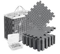 Juego de 9 alfombrillas de bloqueo,Almohadillas De Ganchillo Extra Gruesas,para tejer tablas de bloqueo extra gruesas con rejilla,100 Puntadas t,Para Proyectos De Ganchillo y Fieltro,Gris