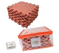 Juego de 9 alfombrillas de bloqueo,Almohadillas De Ganchillo Extra Gruesas,para tejer tablas de bloqueo extra gruesas con rejilla,100 Puntadas t,Para Proyectos De Ganchillo y Fieltro,Rojo