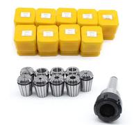 Juego de 9 alicates de sujeción ER32 MT3 M12, portabrocas de 2 a 20 mm, juego de casquillos de sujeción de acero al carbono, para máquina de grabado CNC, fresadora, portaherramientas