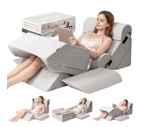 Juego de 9 almohadas ortopédicas de cuña para la recuperación después de la cirugía, posicionadores corporales para aliviar el dolor de espalda y piernas, comodidad de espuma viscoelástica ajustable