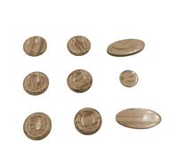 Juego de 9 almohadillas para llaves de saxofón con textura acrílica para una mayor estanqueidad y con guía de instalación (idioma español no garantizado)